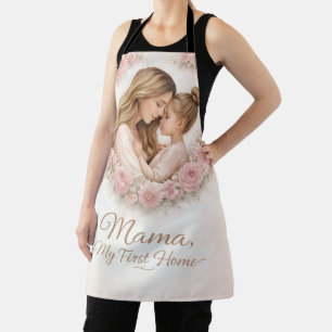 Mama — My First Home   Mother & Daughter Floral Tr Apron
