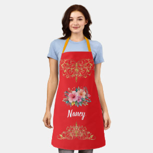 Mama — My First Home Mother & Daughter Floral Tr Apron