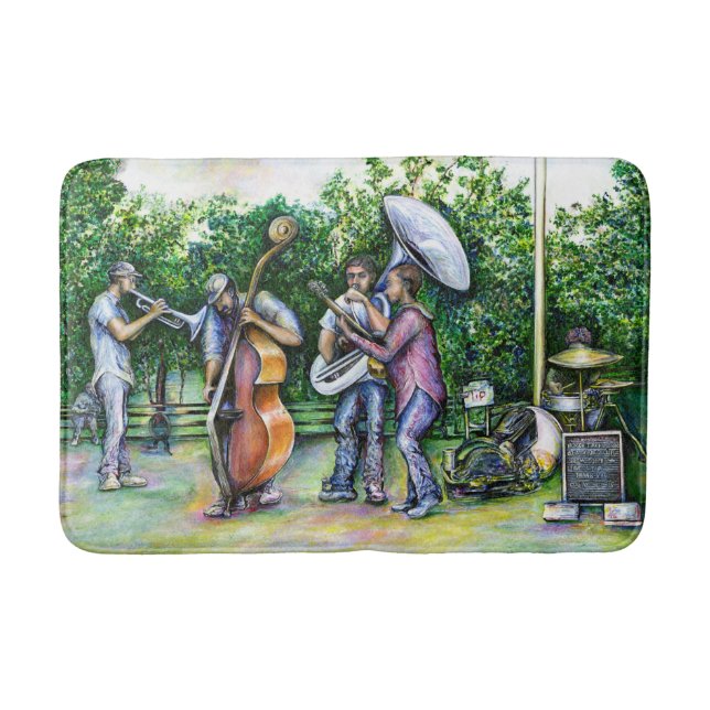Mama Never Warned Me about Tuba Players Bath Mat (Front)