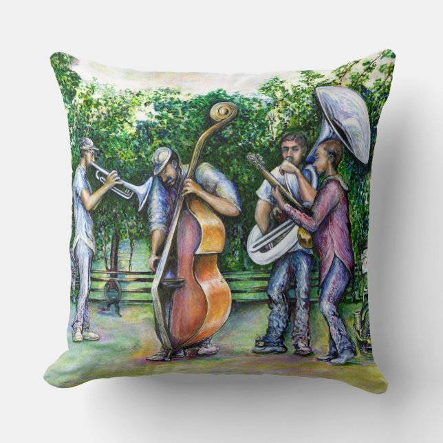 Mama Never Warned Me about Tuba Players Cushion (Front)
