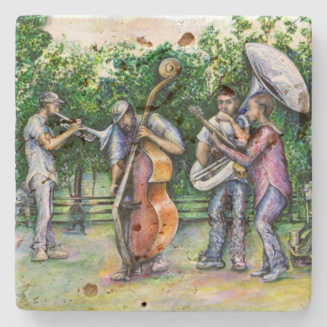 Mama Never Warned Me about Tuba Players Stone Coaster (Front)