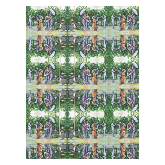 Mama Never Warned Me About Tuba Players Tablecloth (Front)