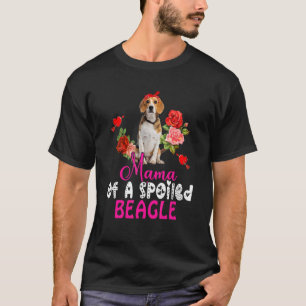 Mama Of A Spoiled Beagle Cute Beagle Dog Bow Tie F T-Shirt