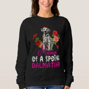 Mama Of A Spoiled Dalmatian Cute Dalmatian Bow Tie Sweatshirt