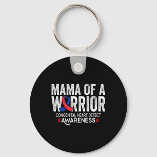Mama Of A Warrior Chd Congenital Heart Defect Awar Key Ring