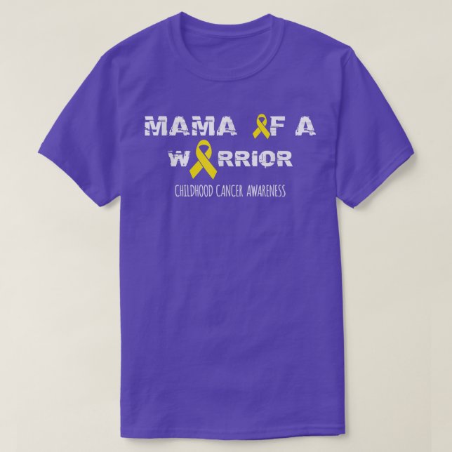 Mama of a Warrior, Childhood Cancer Awareness Chil T-Shirt (Design Front)