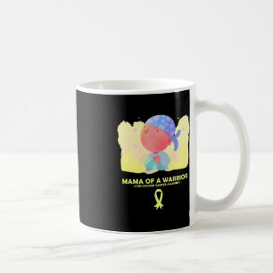 Mama Of A Warrior  Childhood Cancer Awareness  Coffee Mug