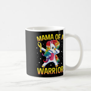 Mama Of A Warrior Childhood Cancer Awareness Unico Coffee Mug