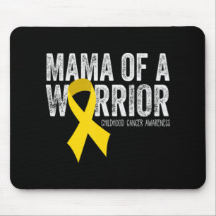 Mama of a Warrior Childhood Cancer Ribbon Oncolog Mouse Pad