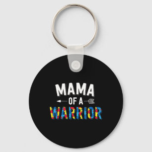Mama Of A Warrior Family Mum World Autism Awarenes Key Ring