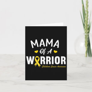 Mama Of A Warrior Hero Childhood Cancer Awareness  Card