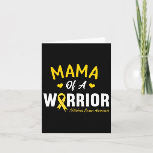 Mama Of A Warrior Hero Childhood Cancer Awareness Card