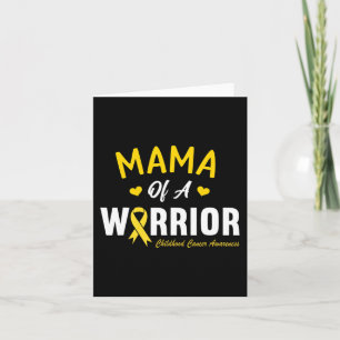 Mama Of A Warrior Hero Childhood Cancer Awareness Card