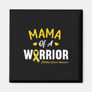 Mama Of A Warrior Hero Childhood Cancer Awareness Magnet