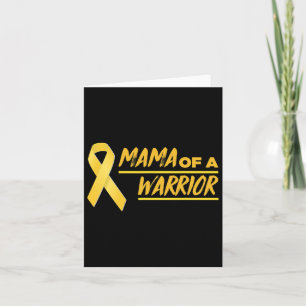 Mama Of A Warrior Mum Childhood Cancer Awareness Card