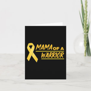Mama Of A Warrior Mum Childhood Cancer Awareness Card
