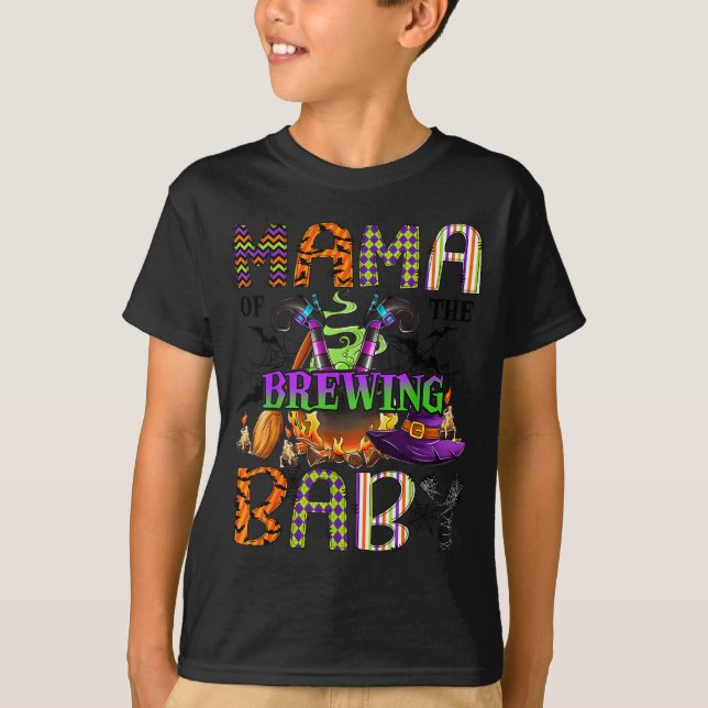 Mama Of Brewing Baby Halloween One Soky Mama  T-Shirt (Front)