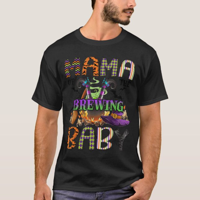 Mama Of Brewing Baby Halloween One Soky Mama  T-Shirt (Front)