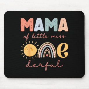 Mama Of Little Miss Onederful First Birthday Boho Mouse Pad