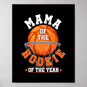 Mama Of Rookie 1st Birthday Sketll Family Matching Poster