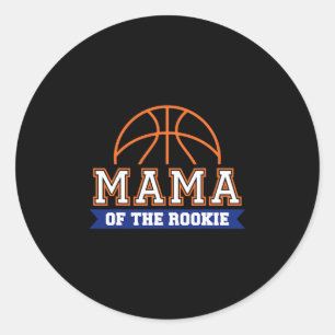 Mama Of Rookie 1st Birthday Sketll Theme Matching Classic Round Sticker