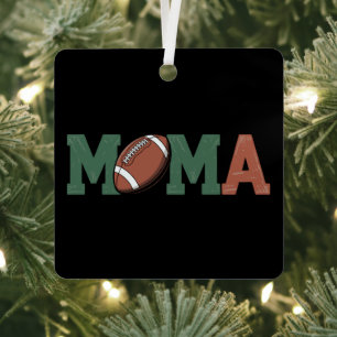 Mama of the 1 Year old Football 1st Year Birthday  Metal Tree Decoration