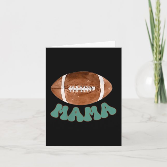 Mama Of The 1 Year Old Football Birthday Boy Famil Card (Front)