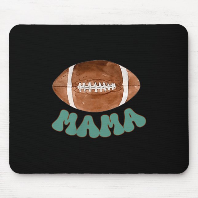 Mama Of The 1 Year Old Football Birthday Boy Famil Mouse Pad (Front)