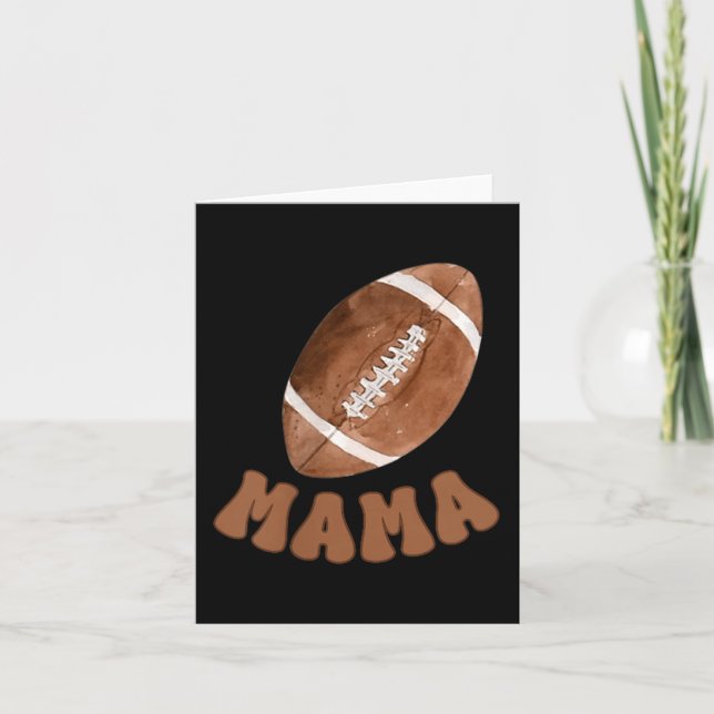 Mama Of The 1 Year Old Football First Birthday Boy Card (Front)