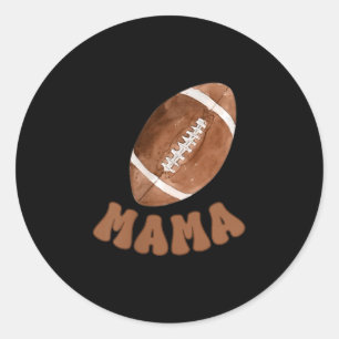 Mama Of The 1 Year Old Football First Birthday Boy Classic Round Sticker