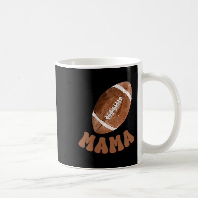 Mama Of The 1 Year Old Football First Birthday Boy Coffee Mug (Right)