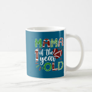 Mama Of The 1 Year Old Football First Birthday Boy Coffee Mug
