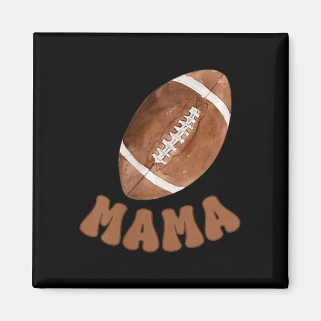 Mama Of The 1 Year Old Football First Birthday Boy Magnet (Front)