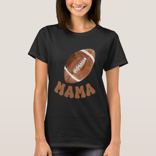 Mama Of The 1 Year Old Football First Birthday Boy T-Shirt (Front)
