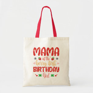 Mama Of The Berry Birthday Sweet Mum Strawberries Tote Bag