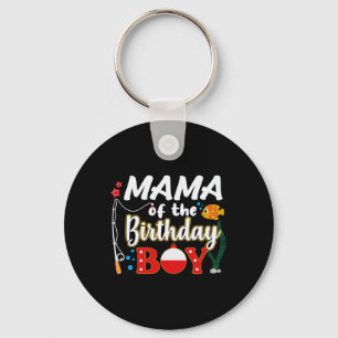 Mama Of The Birthday Boy Fishing Family Matching B Key Ring