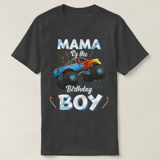Mama Of The Birthday Boy Monster Truck Bday Women  T-Shirt (Design Front)