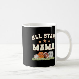 Mama Of The Birthday Boy Sketll Footll Soccer Spor Coffee Mug
