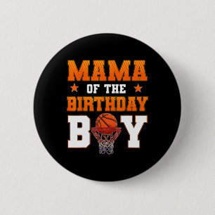 Mama Of The Birthday Boy Sketll Party Family Match 6 Cm Round Badge