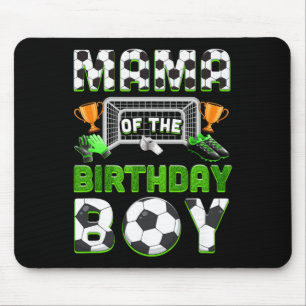 Mama Of The Birthday Boy Soccer Family Matching Pa Mouse Pad