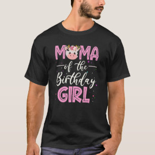 Mama Of The Birthday Girl Farming Barnyard Birthda T-Shirt