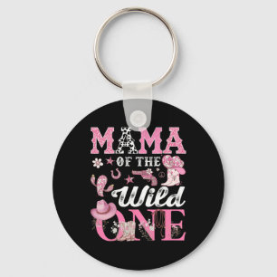 Mama Of The Birthday Wild One 1st Birthday Cowgirl Key Ring