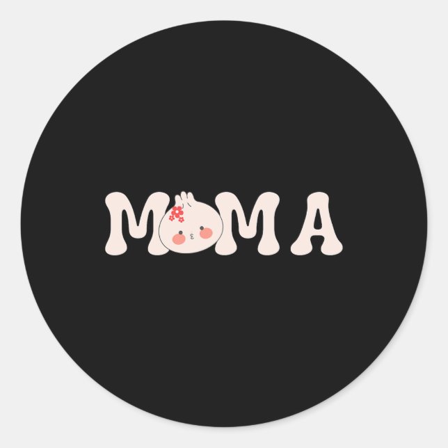 Mama Of The Dumpling First Birthday Ba  Classic Round Sticker (Front)