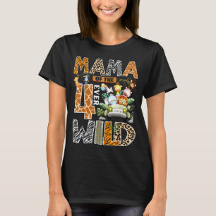 Mama of the four wild safari jungle 4th birthday T-Shirt