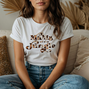 Mama of the Jungle Leopard Print Heart Monogram Tri-Blend Shirt
