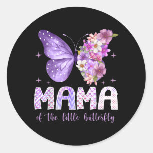 Mama of The Little Butterfly 1st Birthday Girl Classic Round Sticker