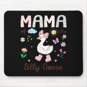 Mama of The Silly Goose 1st Birthday Girl Matching Mouse Pad