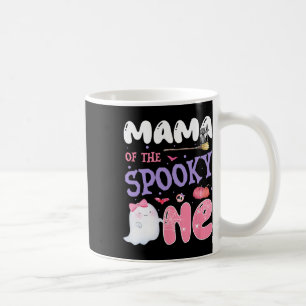 Mama Of The Spooky One 1st Birthday Halloween Pink Coffee Mug