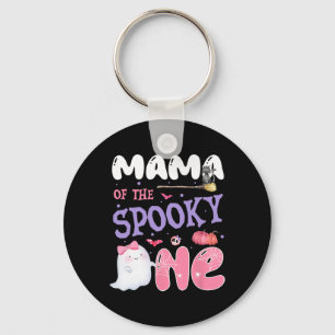 Mama Of The Spooky One 1st Birthday Halloween Pink Key Ring