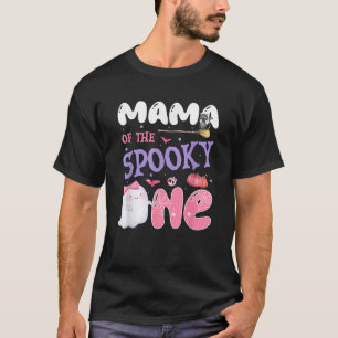 Mama Of The Spooky One 1st Birthday Halloween Pink T-Shirt